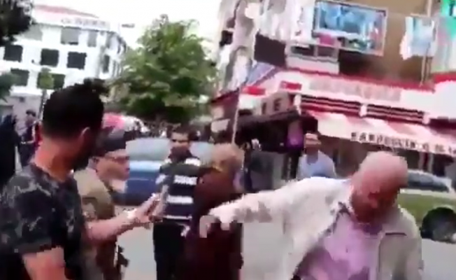 Sokak röportajına AKP'li saldırısı: İmamoğlu'nu destekleyen yurttaşı itekledi