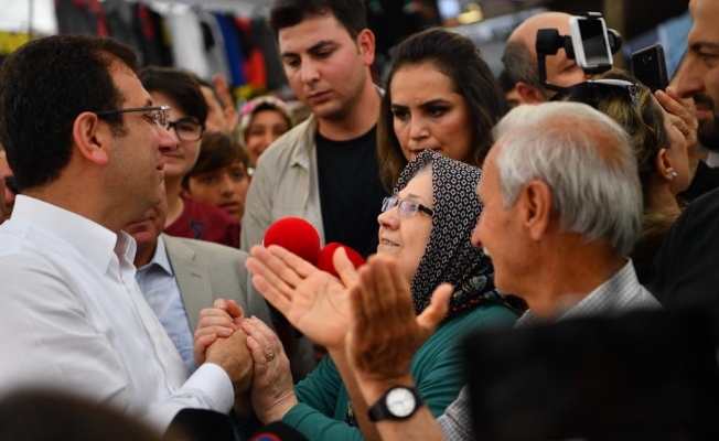 Yenibosna'da İmamoğlu izdihamı