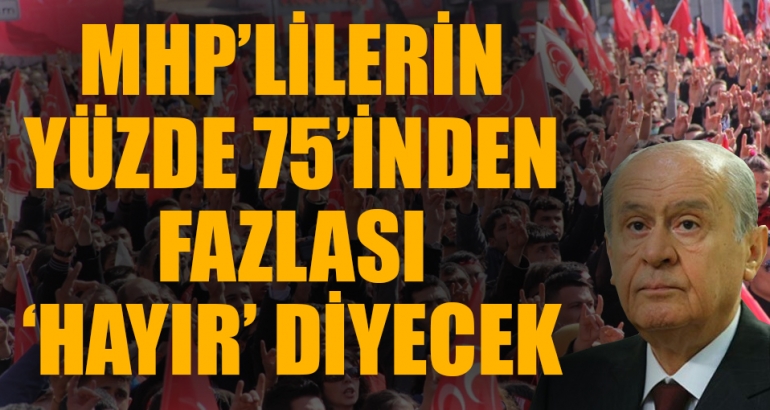 Eski Ülkü Ocakları Başkanı: MHP'lilerin yüzde 75'inden fazlası hayır diyecek