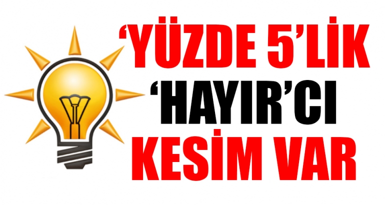'AKP'de yüzde 5'lik 'Hayırcı' kesim var'