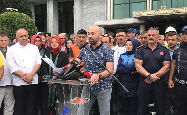 AKP, İBB çalışanlarına eylem yaptırdı, canlı yayınlattı!