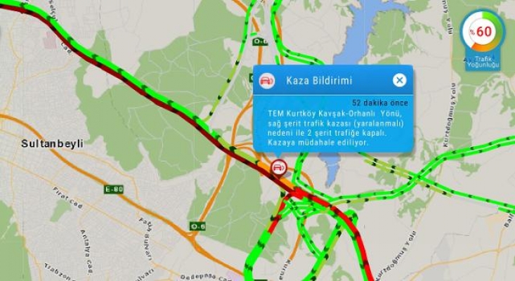 TEM'de zincirleme kaza: Trafik kilitlendi