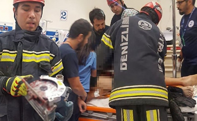 Cinsel organına saplanan elektrikli testereyle hastaneye kaldırıldı