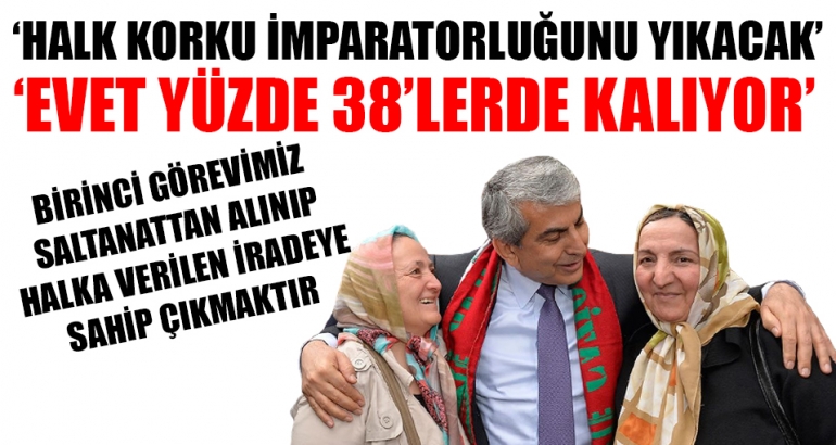 Canpolat: Halk korku imparatorluğunu yıkacak