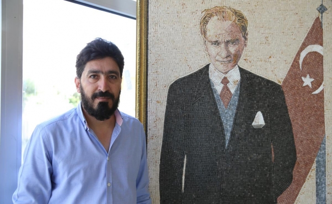 Suriyeli sanatçıdan Atatürk portresi