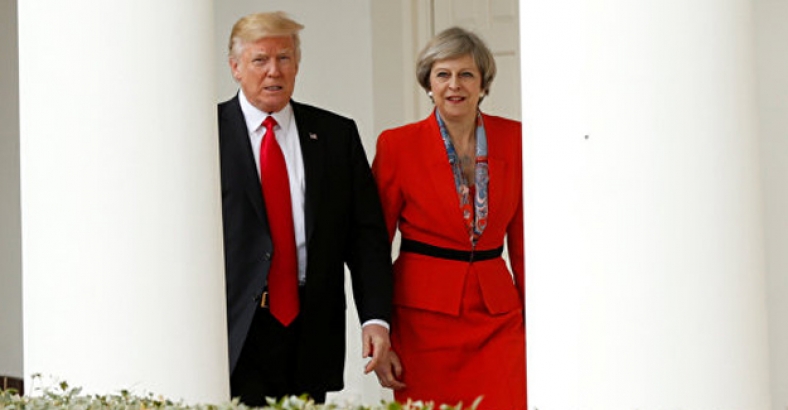 Trump'la el ele yürüyen May ilk kez konuştu
