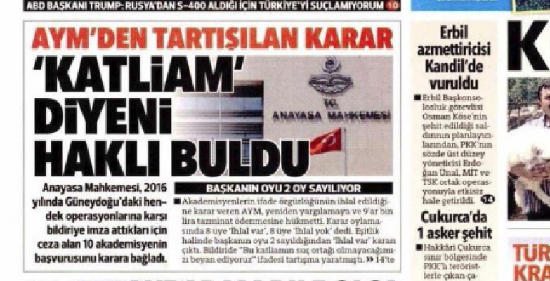 Hürriyet'in seviyesiz başlığına sert tepki
