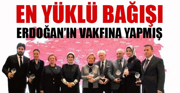 Zarrab en yüklü bağışı Erdoğan'ın vakfına yapmış