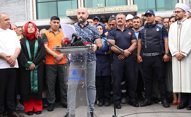 İmamoğlu karşıtı bildiri okuyan gerici, İBB'den kovuldu!