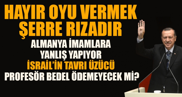 Cumhurbaşkanı: Hayır oyu vermek şerre rızadır!