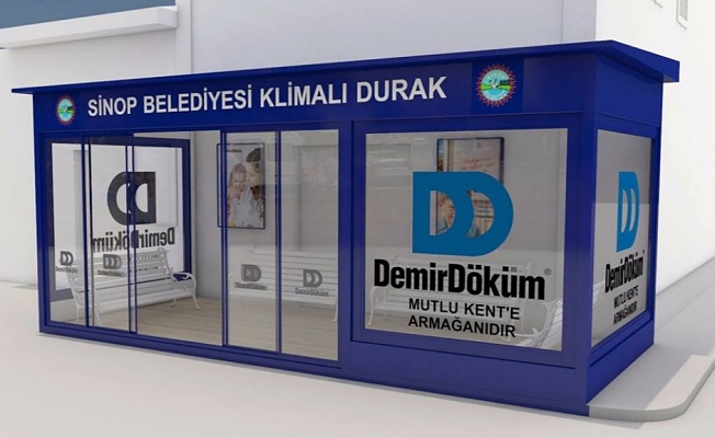 Sinop belediyesinden klimalı durak