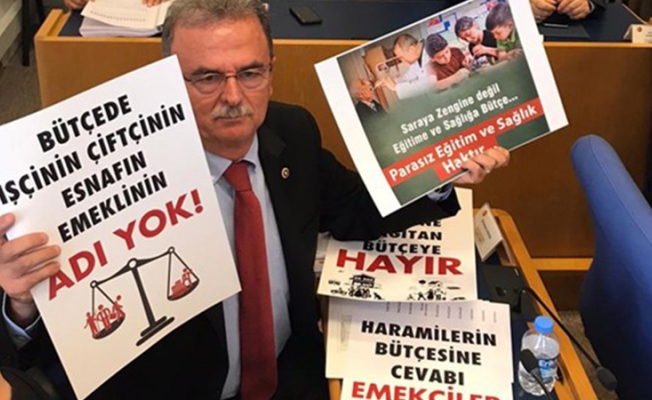 Bütçe Komisyonu görüşmeleri protestoyla başladı
