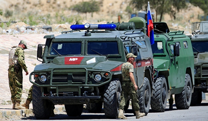 Rus askeri polisi Kamışlı-Matalı güzergahında devriyeye başladı