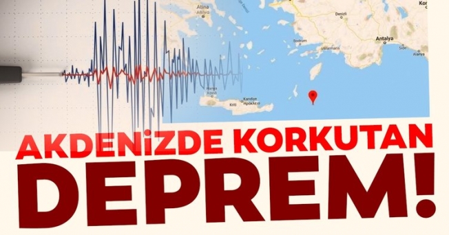 Akdeniz'de deprem !