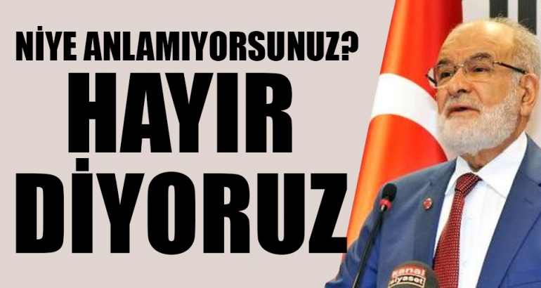 'Destek vermemek ne demek? 'Hayır' demek'