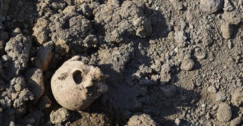 Öğrenciler fark etti; topraktan insan kemikleri çıktı