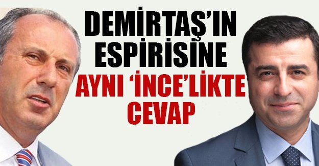 Muharrem İnce'den Selahattin Demirtaş'a: Nasıl olsa aynı koğuşta kalacağız