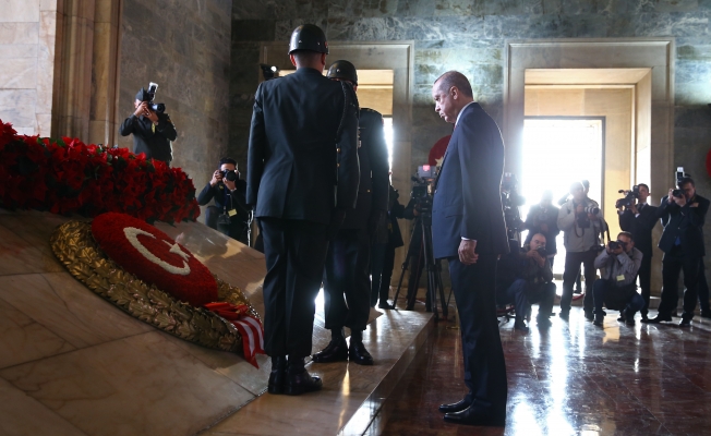 Erdoğan Anıtkabir'de