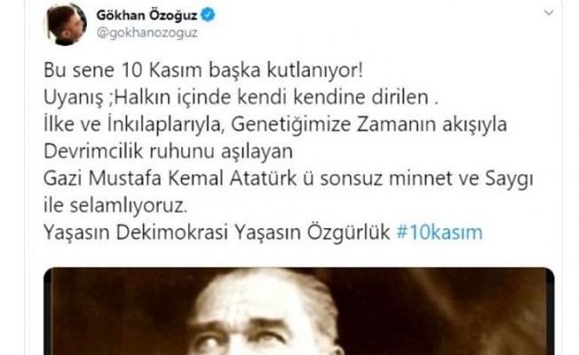 Gökhan Özoğuz’un 10 Kasım mesajı tepki çekti
