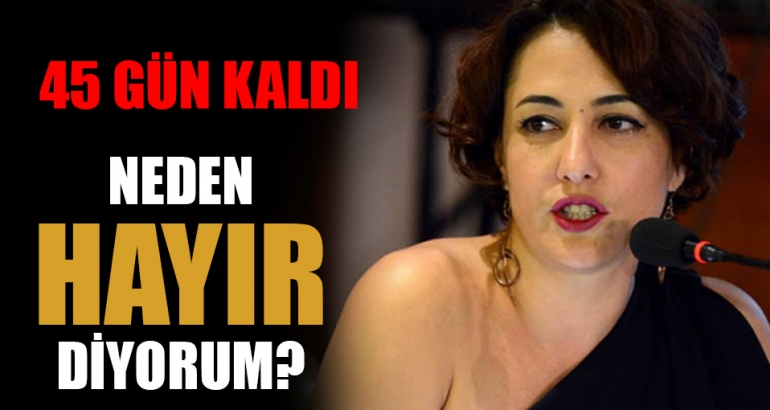 45 gün kaldı: Neden HAYIR diyorum?
