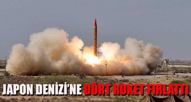 Japon Denizi'ne doğru dört roket fırlattı!