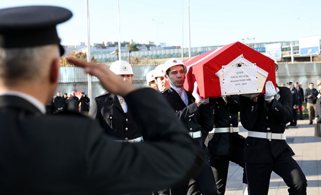 Şehit polis memuru son yolculuğuna uğurlandı