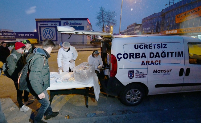 Başkentli öğrencilere çorba hizmeti devam ediyor