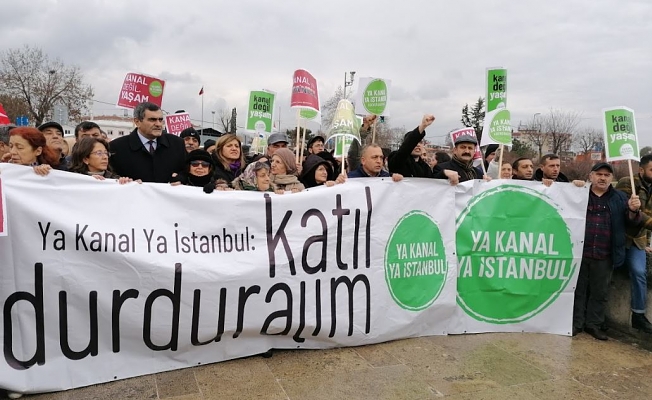 İstanbullular Kanal İstanbul’a karşı insan zinciri oluşturdu