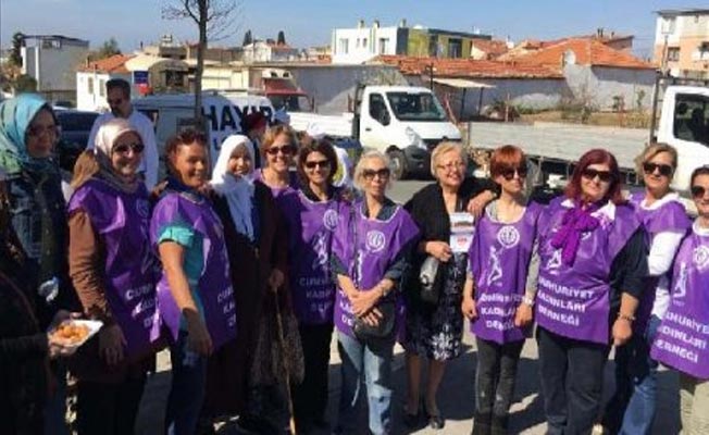 Mor gömleklilerden 'hayır' lokması