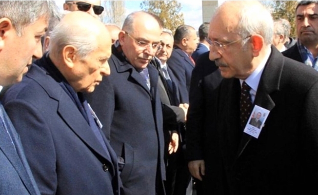 Bahçeli, şehit cenazesinde Kılıçdaroğlu'nun uzattığı eli sıkmadı