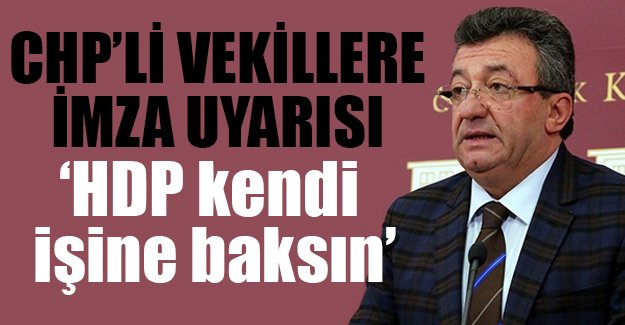 CHP Grup Başkanvekili Engin Altay'dan 'net' HDP açıklaması