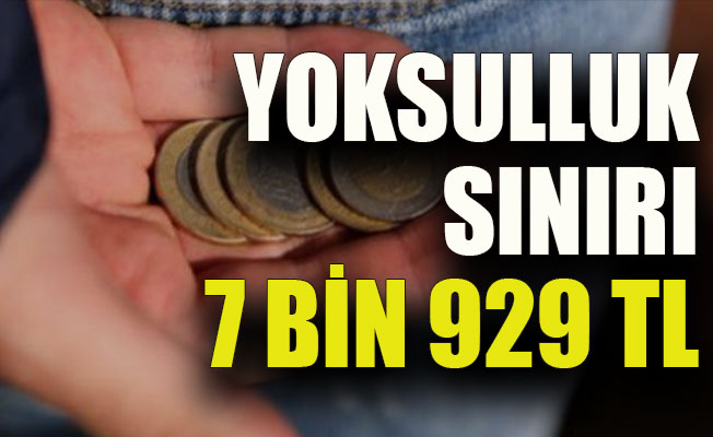 Yoksulluk sınırı 7 bin 929 TL