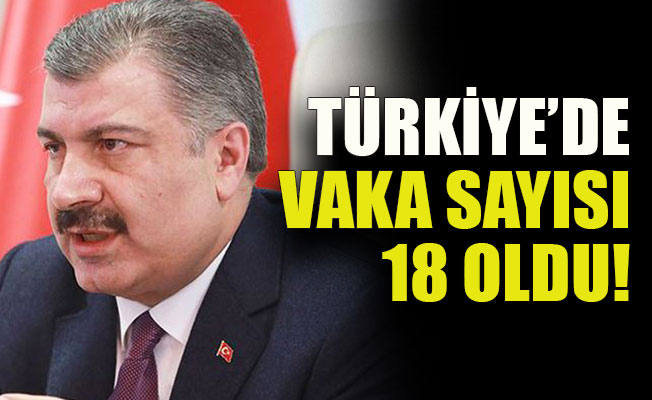 Türkiye’de vaka sayısı 18 oldu!