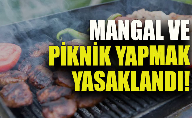 Mangal ve piknik yapmak yasaklandı!