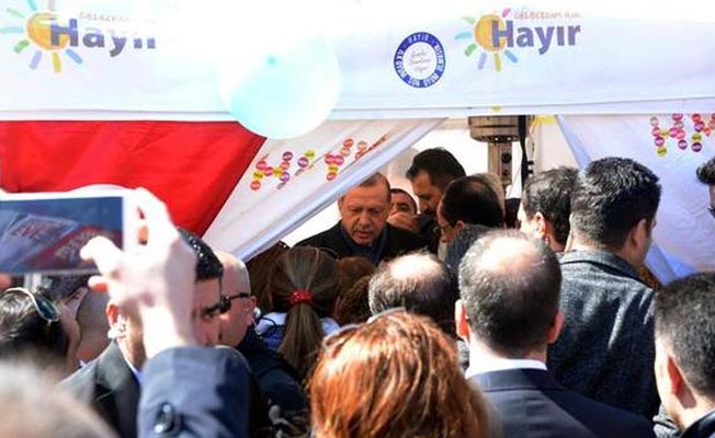 Erdoğan'dan 'hayır çadırı'ndaki yurttaşlara: YAZIKLAR OLSUN