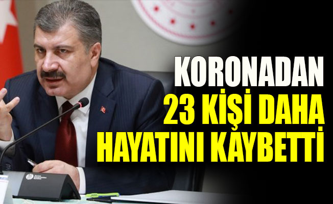 Türkiye’de can kaybı 23, vaka sayısı 1815