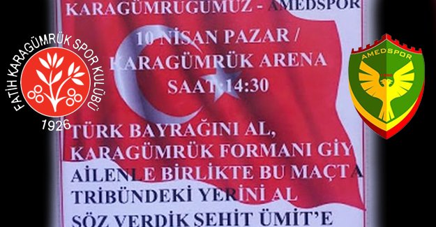 Karagümrük-Amedspor maçı öncesi provokatif çağrı