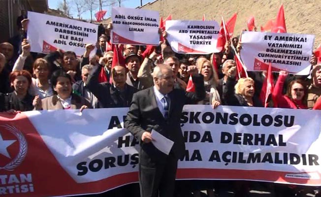 ABD Başkonsolosluğu önünde 'Öksüz' protestosu