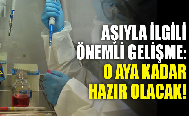 Aşı o aya kadar hazır olacak!