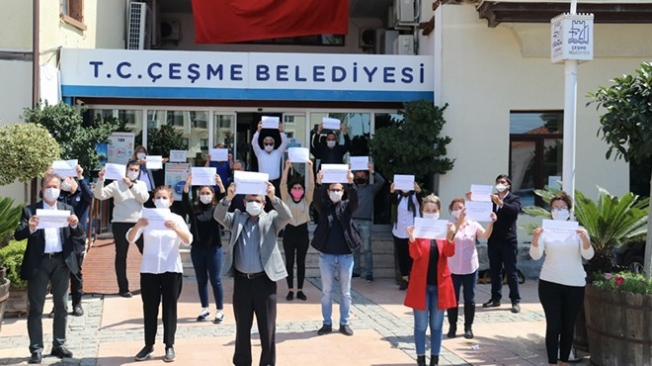 Çeşme'de belediye personeline koronavirüs eğitimi
