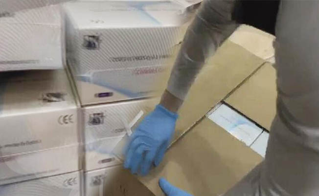 Şişli'de 5 bin 575 koronavirüs hızlı tanı kiti ele geçirildi