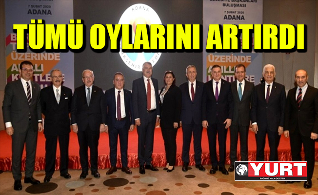 CHP'li büyükşehir belediye başkanlarının tümü oylarını artırdı
