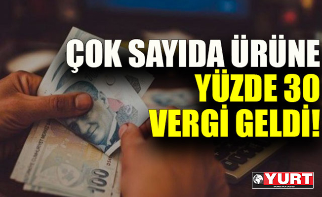 Bir çok ürüne yüzde 30 ilave gümrük vergisi geldi!