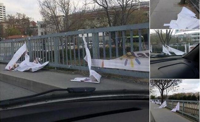 CHP'nin 'hayır' pankartlarına saldırı