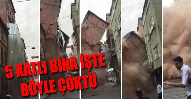 Beyoğlu'nda 5 katlı bina çöktü