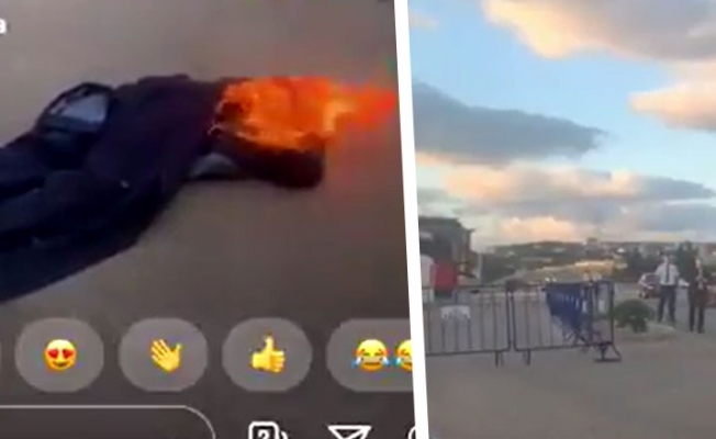 A spor eski muhabiri TFF önünde ceketini yaktı!