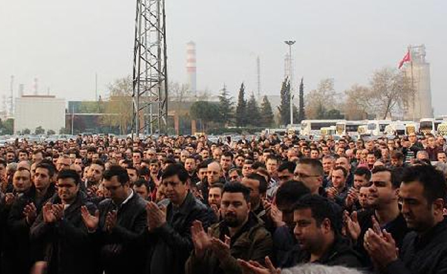 Tüpraş'ta işçiler eylem yaptı