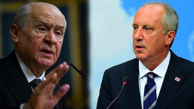 İnce'yi selamlayan Bahçeli, Erdoğan'ın tercümanlığını yapıyor