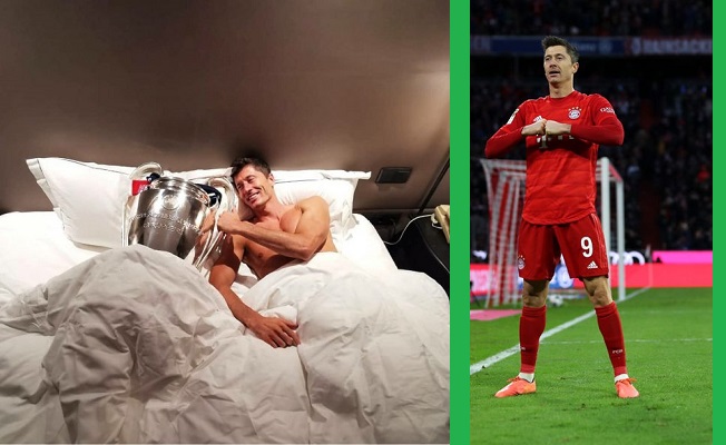 Lewandowski'nin şampiyonluk sabahı pozu olay oldu