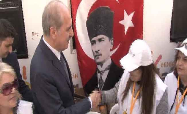 Numan Kurtulmuş 'hayır' standını ziyaret etti